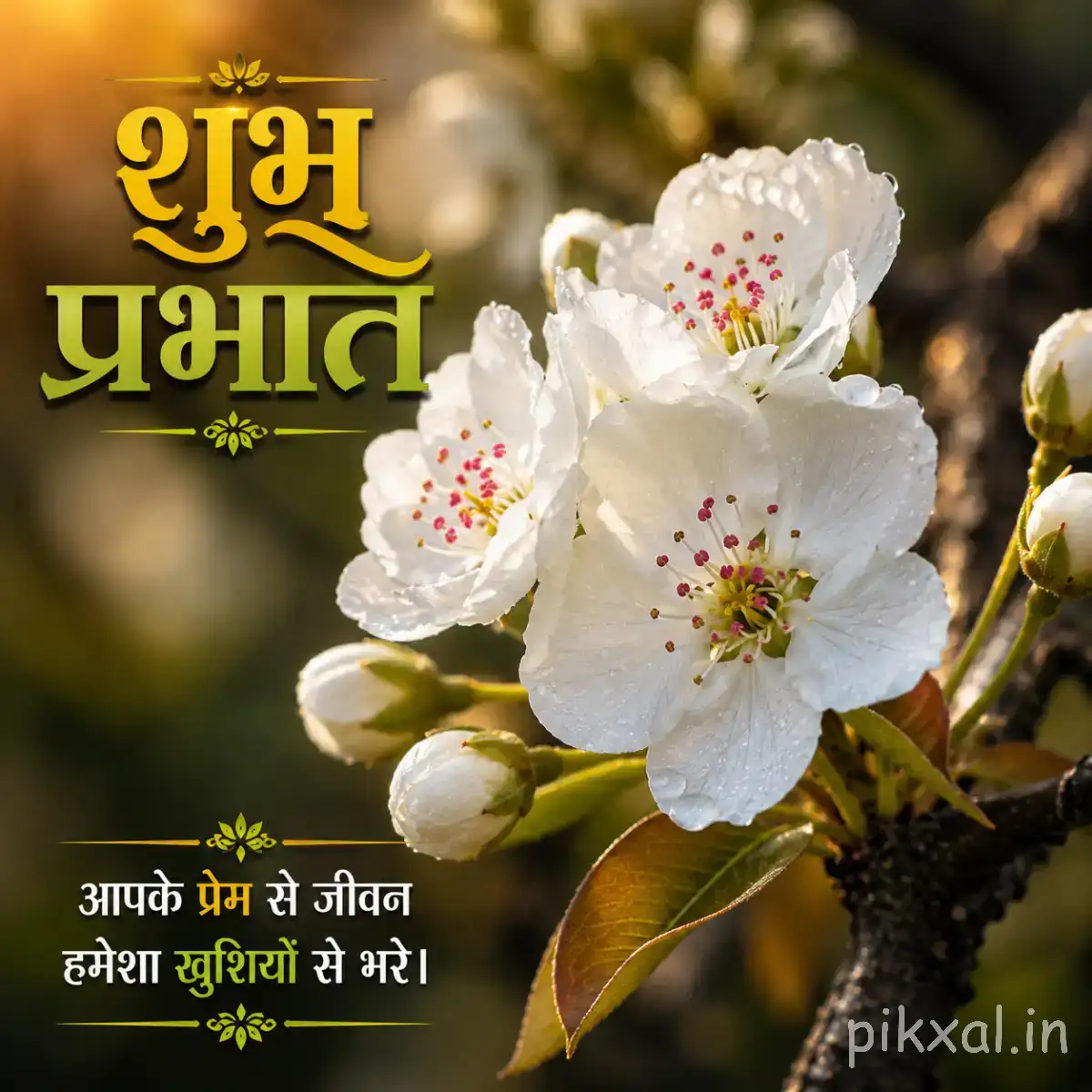 White flowers with spotted centers and green leaves against a dark softly blurred background