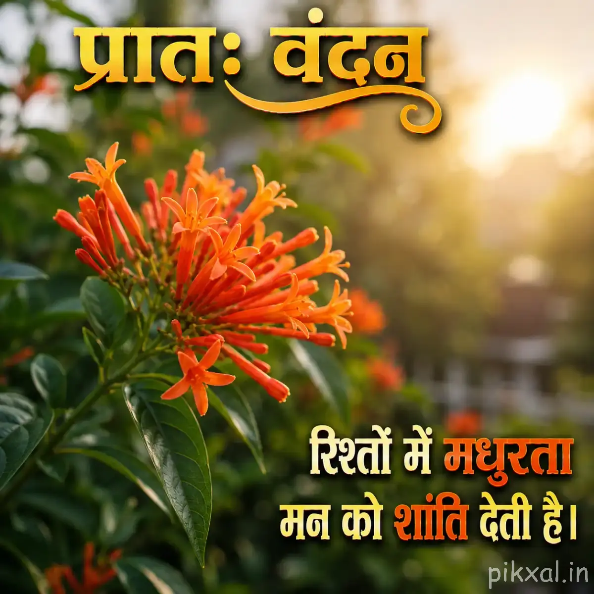 Multiple orange flowers forming a dense flowering cluster among green leaves