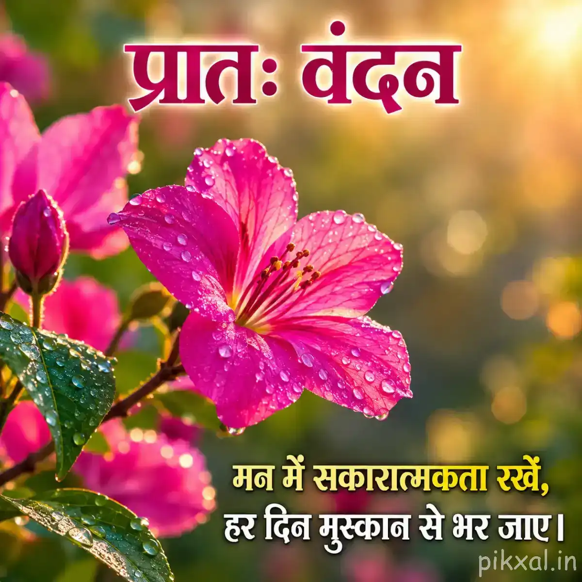 Some bright pink flower good morning images