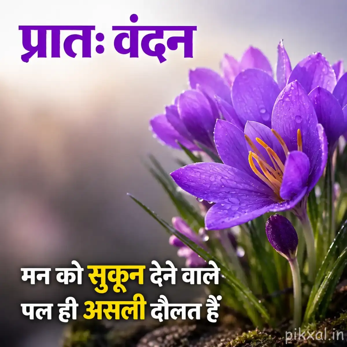 Purple flower with narrow open petals and unopened buds on slender stems against a softly blurred background