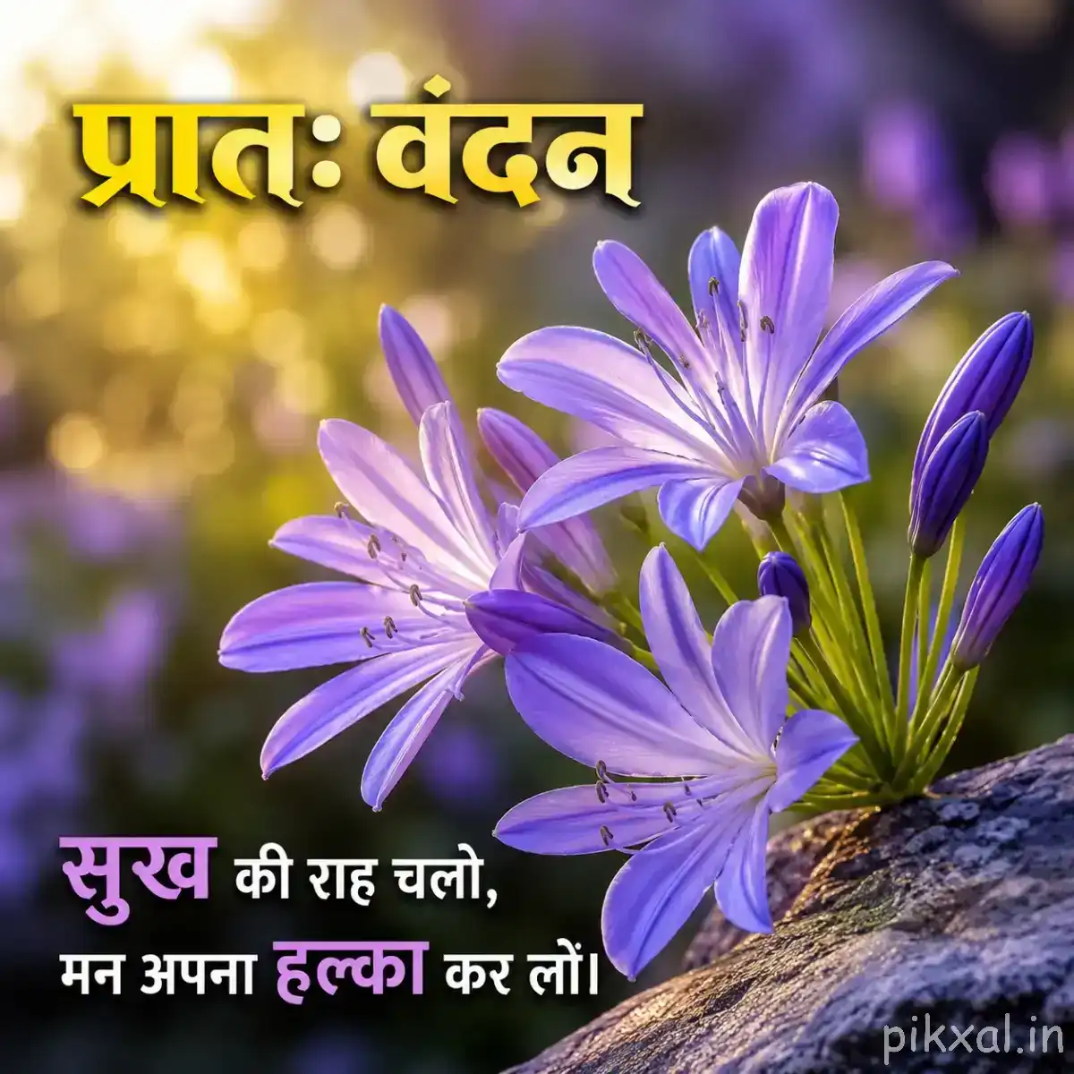 Several pale purple flowers with long narrow petals arranged together against a softly blurred background