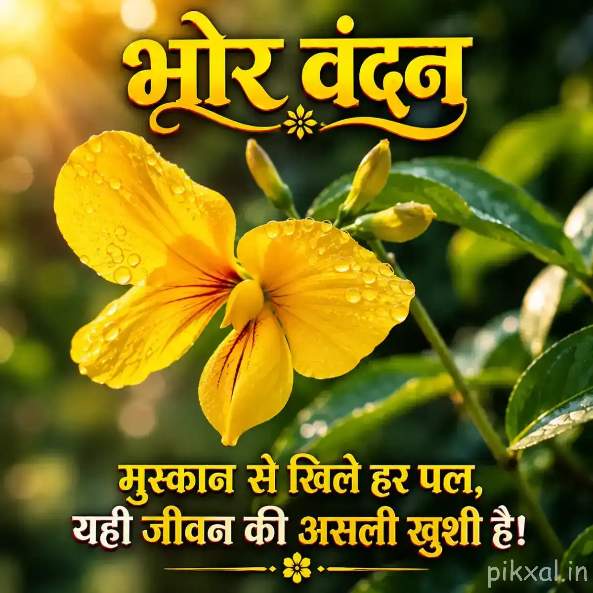 Wide-open yellow flowers with orange centers and green leaves against a softly blurred background