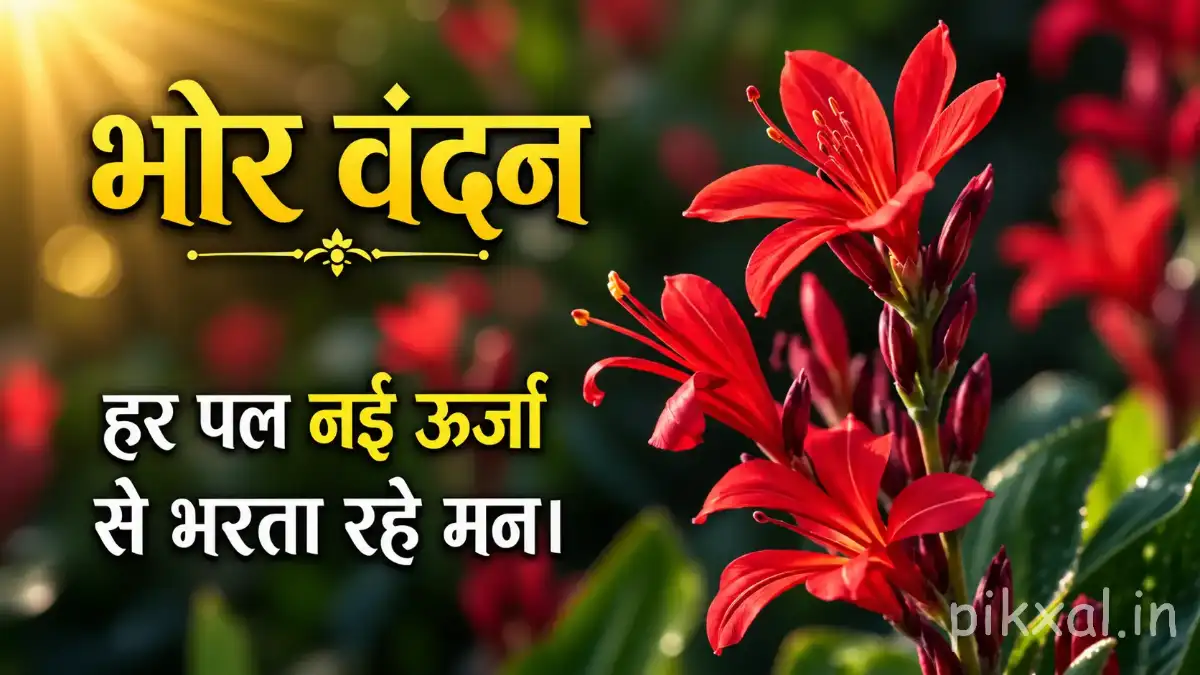 Vibrant Red Flower Good Morning Images to Send Romantic Wishes