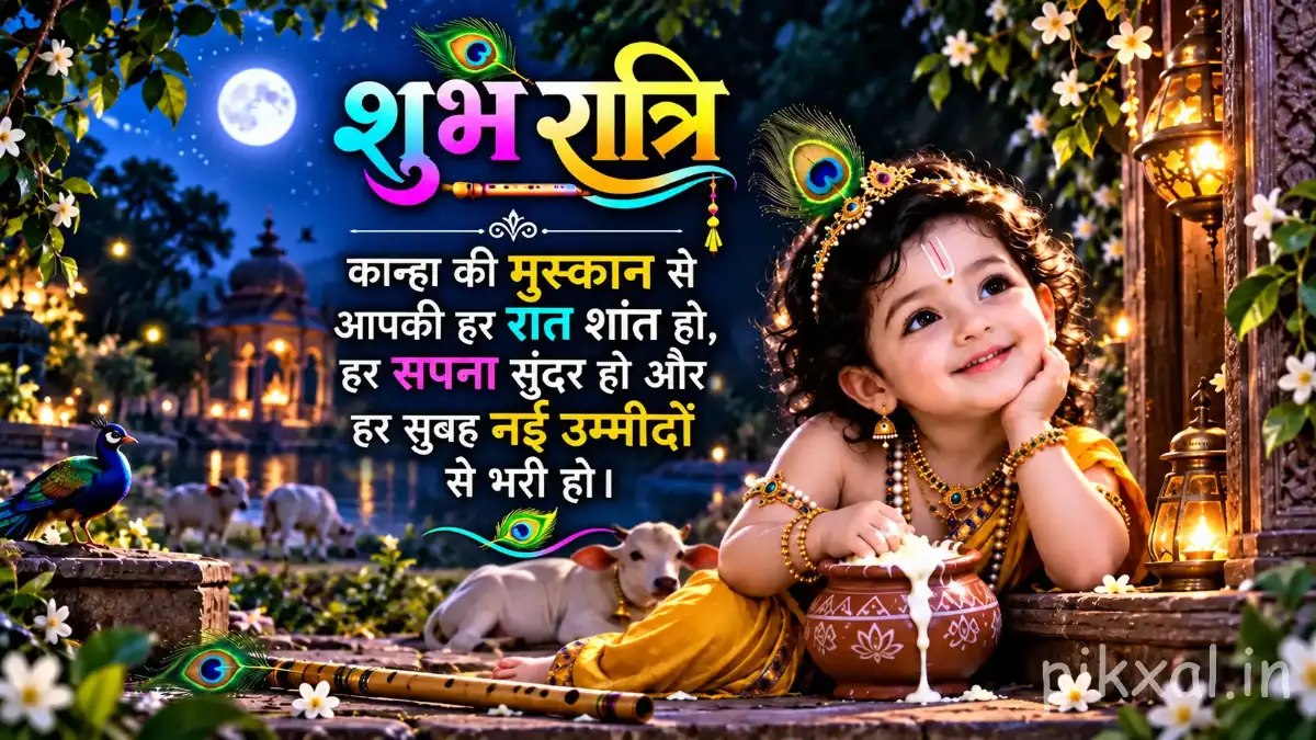 Cute Good Night Bal Krishna Images to End Your Day with Joy