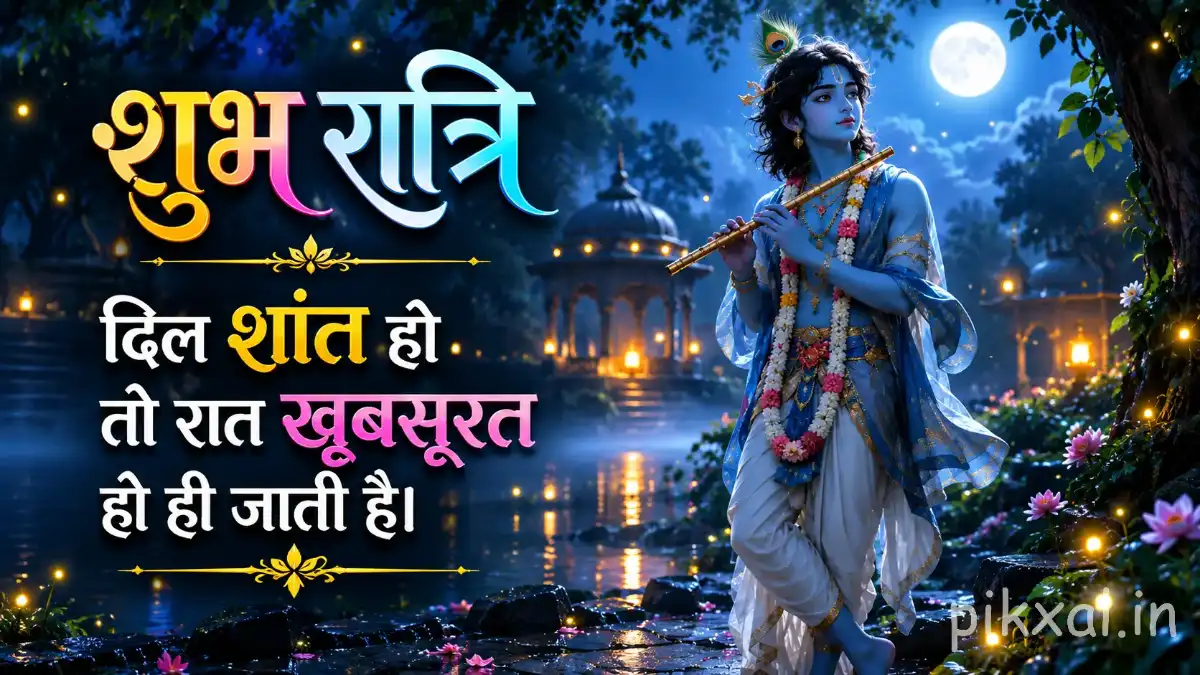 Beautiful Good Night Krishna Images to End Your Day with Blessings