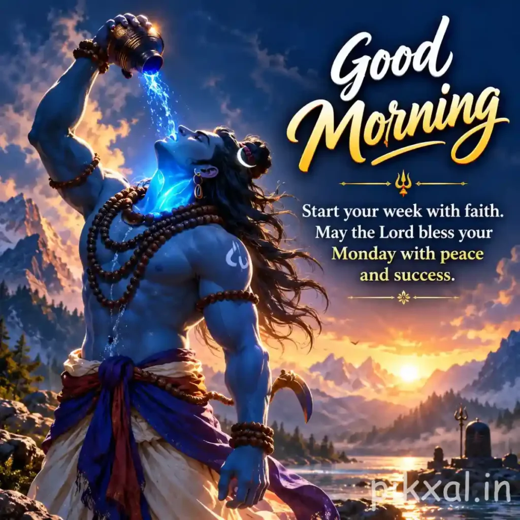 Bholenath Good Morning God Images for a spiritual and blessed Monday.