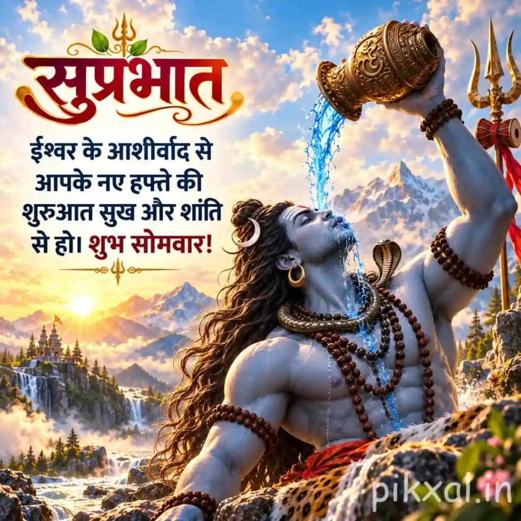 Mahadev Good Morning Monday God Images to seek divine positivity.