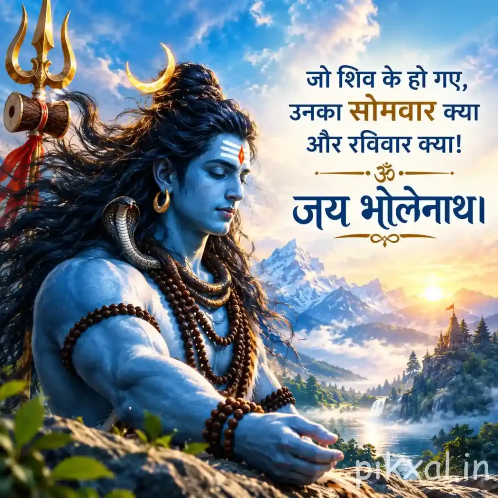 Beautiful Good Morning Monday God Images of Lord Shiva to bring peace to your week.